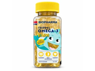 Omega-3 Barn žuvacie kapsule s rybím olejom pre deti 144 kapsúl Biopharma